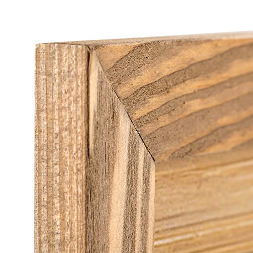 Rustic Wooden Square Picture Frame 12x12 Inch - 100% Natural Solid Eco Distressed Wood for Wall Mounting Photo Frame - Walnut - size: 12x12