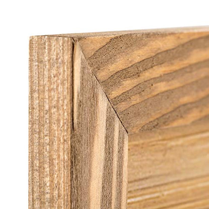 Rustic Wooden Square Picture Frame 12x12 Inch - 100% Natural Solid Eco Distressed Wood for Wall Mounting Photo Frame - Walnut - size: 12x12