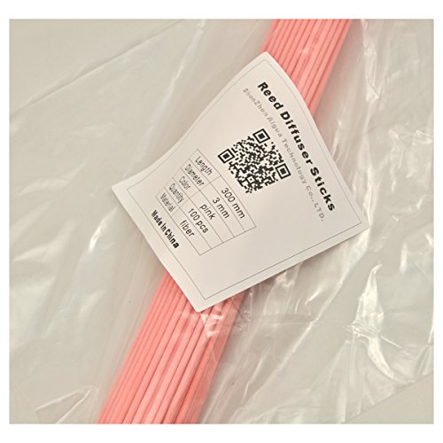 50 Pieces Fiber Reed Diffuser Replacement Refill Sticks for Aroma Fragrance (Pink, 10" x3mm) - color: Pink, size: 10"x3mm