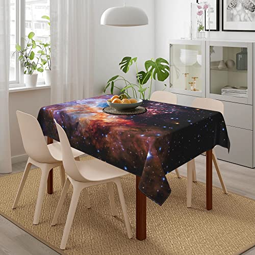 Worltoldb Galaxy Tablecloths Polyester Table Cloth for Kitchen Dinning Table Washable Table Cover for Parties Wedding Picnic - color: White7