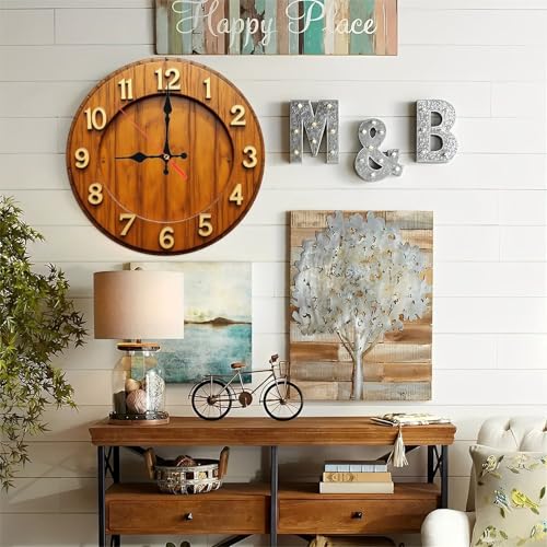 Natural Teak Wood Minimalist Wooden Wall Clock 25cm×25cm