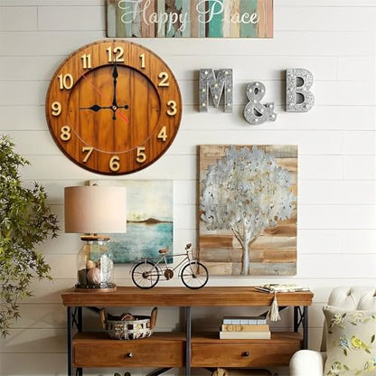 Natural Teak Wood Minimalist Wooden Wall Clock 25cm×25cm