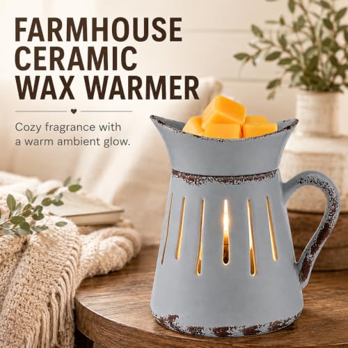 Ceramic Wax Melt Warmer, Electric Wax Warmer for Scented Wax Cubes | Candle Wax Warmer for Bedroom Bathroom Office Decor, Flameless Fragrance Warmer, Gifts for Women Mom Teacher Owl Lovers