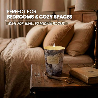 HomeLights Soy Wax Candles for Home Scented, 1-Wick Candles in Sandalwood Jasmine Scented, Industrial Chic Aromatherapy Candles Gift for Parties, Relaxing, 6.7oz - color: Sandalwood Jasmine
