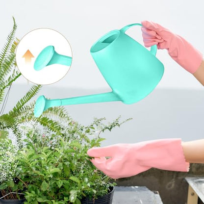 Plastic Watering Can - for Indoor and Outdoor House Plant Garden - with Long Spout - 1/2 Gallon - SkyBlue - color: Skyblue