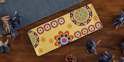 Bico Tunisian Ceramic 14 inch Rectangular Serving Platter, Set of 2, for Serving Salad, Pasta, Cheese, Ham, Appetizer, Microwave & Dishwasher Safe - style: Tunisian