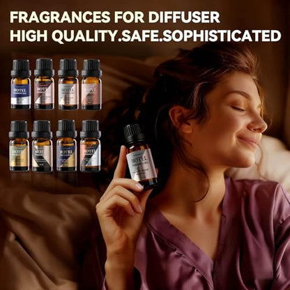Hotel Diffuser Oil Gift Set - Inspired by 5-Star Hotel Scents - My Way,Ritz - C,White Tea,Baccarat,Four Seasons,Hilton,Beachfront Villa,Paris Coast, Fragrance Oil Set