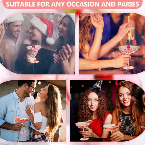 LemonRoad 24 Pcs Plastic Coupe Glasses 9 oz Disposable Martini Glasses for Cocktails, Champagne, Desserts and Espresso, Drinkware Set for Weddings, Birthday Parties, Home Bars (Champagne Powder) - color: Champagne Powder