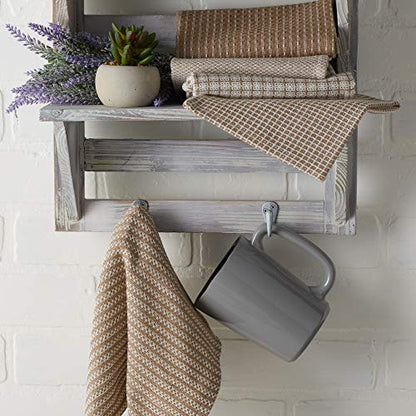 DII Everyday Kitchen Assorted Dishcloth Set of 5, 12x12, Stone - color: Stone