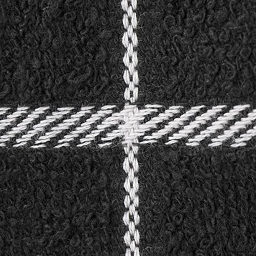 Ritz Premium 100% Cotton Terry Check Kitchen Dish Cloths - Highly Absorbent, Super Soft, Long-Lasting, 12"x12", 6-Pack, Black - color: Black, size: 6-Pack - Dish Cloths