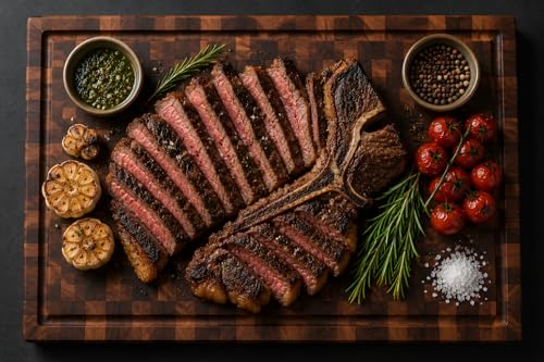 TITAN™ Black Walnut End Grain Cutting Board, Large 22 x 16 x 2 Premium Butcher Block for Professional Chefs, Non-Slip Feet, Deep Juice Groove, BBQ & Charcuterie