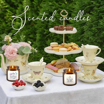 12-Pack Birthday Scented Candles, 3.05 oz Each, Natural Soy Wax, Long-Lasting Romantic Fragrance, Funny Happy Birthday Gift Set, Unique Gifts for Women Men, Gift-Ready - color: 12Pack-Birthday
