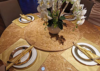 Gold Bow Napkin Rings Set of 4, Shiny Bow Style Holders | Classic bowknot design with polished gold finish adds elegance to Christmas, Thanksgiving, holidays and dinner parties.