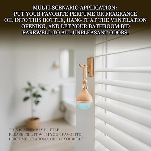 Refillable Car Air Freshener Hanging Diffuser, Empty Glass Bottle with Reed Sticks for Essential Oils, Car Scent Diffuser and Aromatherapy Pendant Decor for Women and Men, 2 Pack - size: 2PCS
