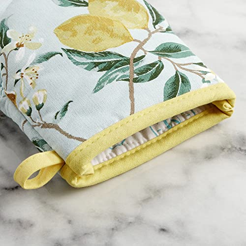 Martha Stewart Lemon Whimsy Mini Oven Mitt 2-Pack Set, Yellow, 5.5"X8"