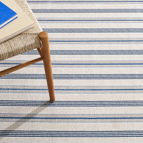 Dash & Albert Nimes Ticking Neutral Striped Washable Rug, 2'x3' | Neutral Machine Washable Rug, , Stripe Pattern - size: 2' x 3' (Rectangular)