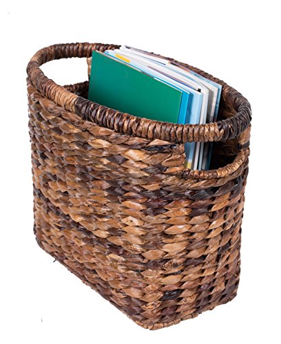 BirdRock Home Seagrass Magazine Basket - color: Espresso