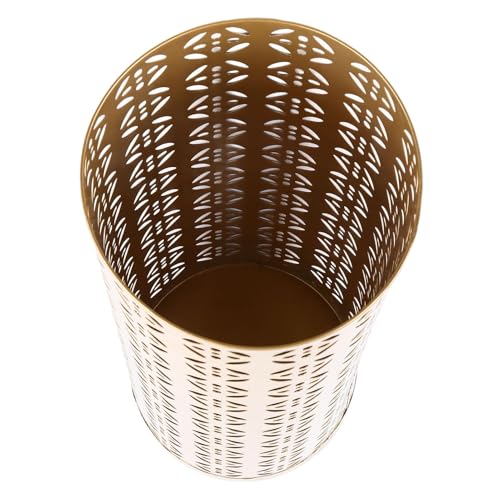 TOPINCN Metal Umbrella Holder, Round Umbrella Stand Rack for Entryway Home Office, Freestanding Umbrella Holder Bin Rain Collection Umbrella Organizer Canes Walking Stick Storage Bin (S)