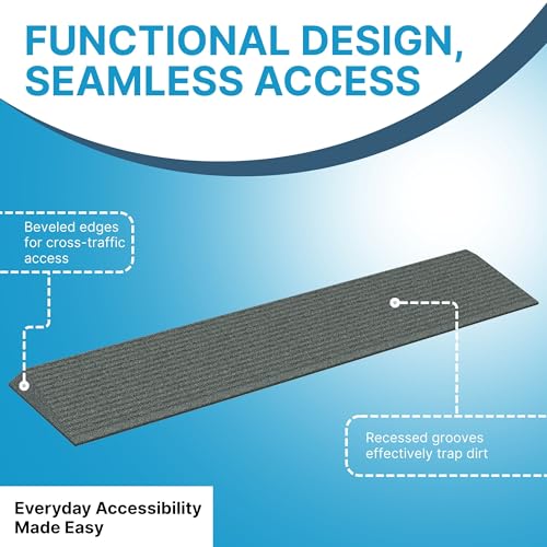 EZ-ACCESS Transitions Angled Entry MAT, Grey, 1-in - color: Grey, size: 1 Inch