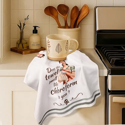 Funny Kitchen Towels， Funny Dish Towels for Women, Retro Sarcastic Hand Towels for Kitchen & Bathroom, Best Housewarming Gifts for Women Mom Hostess(16×24 Inches Set of 2) - color: Womeninteresting Women