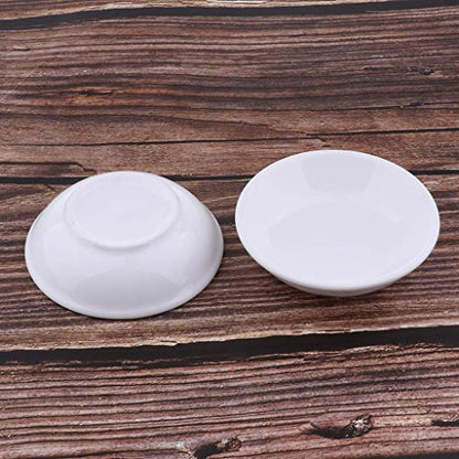 2Pcs Round Replacement Ceramic Dish 3.8 Inch for Electric Oil Aromatherapy Burner/Warmer, Lamp Wax Tart Oil Warmer Round, White (TCD00002)