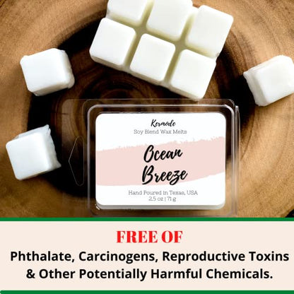Fresh Clean Scent Wax Melts Wax Cubes - Spring Summer Scented Wax Melt Variety Pack for Wax Warmers - Kermode Natural Aromatherapy Fragrance - Long Lasting Bulk Assorted Safe Melting Soy Tarts