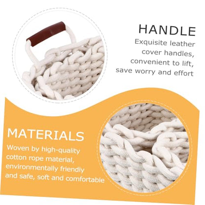 3Pcs Eco-friendly Nesting Storage Baskets with Handles Versatile Woven Boxes for Household Organization and Home Decoration Safe for Play
