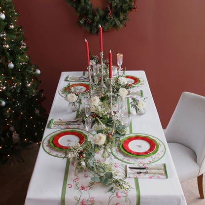 Beatriz Ball VIDA Holly 9" Salad Plate Set of 4 (Red and White) - style: VIDA Holly 9" Salad Plate Set of 4 (Red and White)