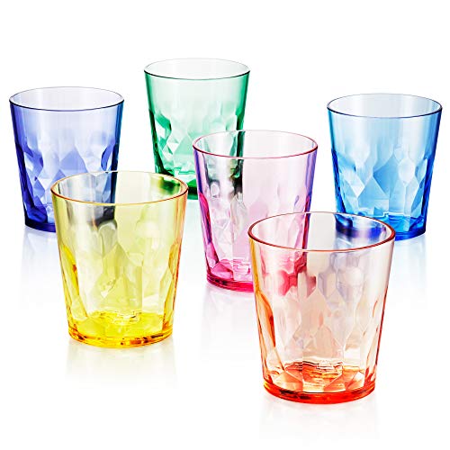 SCANDINOVIA - 13oz Unbreakable Premium Drinking Glasses Set of 6 - Made in Japan - Super Grade Acrylic Plastic - Perfect for Gifts - Dishwasher Safe - Cups Reusable Drinkware Tumblers Kids | Shatter-resistant clear SAN plastic with genuine glass-like clar