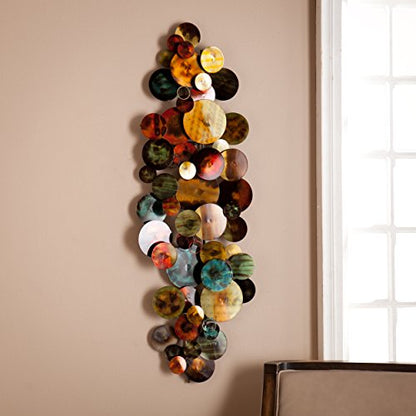 SEI Furniture - Longavi Metal Wall Sculpture - Transitional Design, Multi Metal - Fully Assembled - Ideal for Living Room, Bedroom (WS9379)