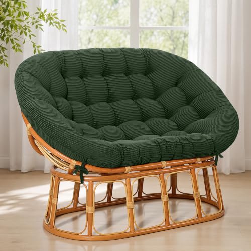 Papasan Chair Cushion Green - color: Green, size: 65x48 Inch