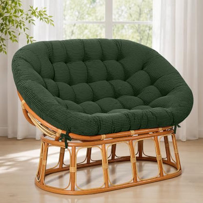 Papasan Chair Cushion Green - color: Green, size: 65x48 Inch