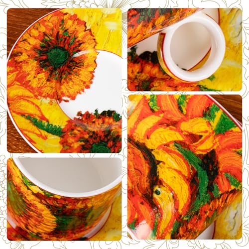 KAMMAK Tea Cups and Saucers Set of 2, Porcelain Coffee Cups, JBE006 | Stackable Espresso Mugs, Ceramic Demitasse for Coffee, Cappuccino, Latte, Americano, Tea - size: 8CZJBE006