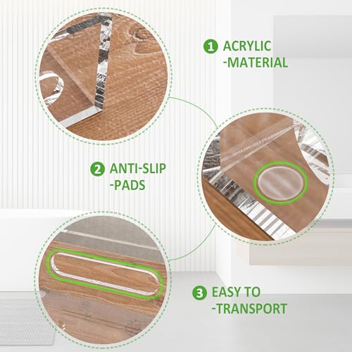 Clear Toilet Basket Tank Tray, Acrylic Bathroom Basket, Back of Toilet Organizer for Paper Storage, Anti-slip and Moisture-proof - color: Clear
