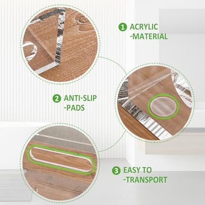 Clear Toilet Basket Tank Tray, Acrylic Bathroom Basket, Back of Toilet Organizer for Paper Storage, Anti-slip and Moisture-proof - color: Clear