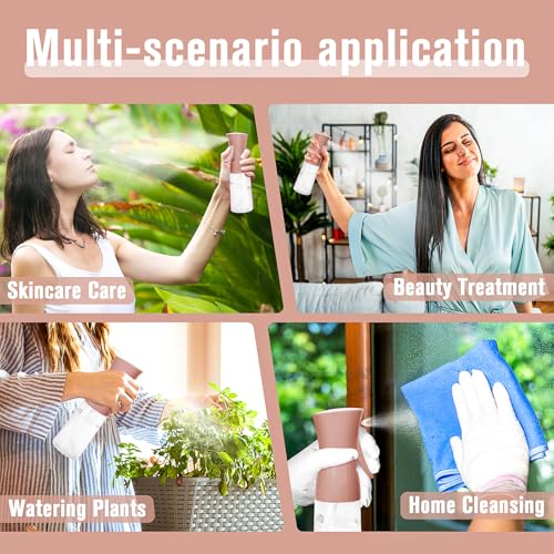 Spray Bottle For Hair,Continuous Water Mister for Hairstyling, Salons, Cleaning, Plants,Essential Oil Scents,Ultra Fine Mist Sprayer,6.8 OZ /200 ML-nude pink - color: Nude Pink