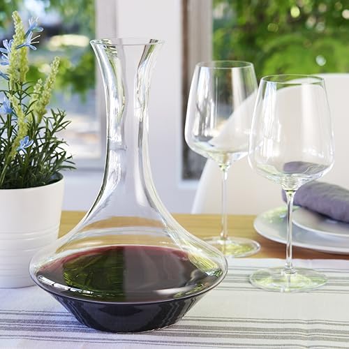 Spiegelau Authentis Crystal Wine Decanter, Modern Carafe for Red and White Wine, Elegant Glass Pitcher for Wedding Gifts, Housewarming, Home Bar Accessories, 35.3 oz (1 Liter), Set of 1 - style: 1 L Decanter