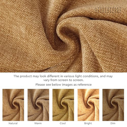 Encasa XO Table Runner 2 Seater, Soft Chenille 13"x36" | Mustard, Woven Rib Texture | Machine Washable | Colorfast & Shrink Resistant | Durable Polyester Yarns - color: Mustard, size: 13x36 in