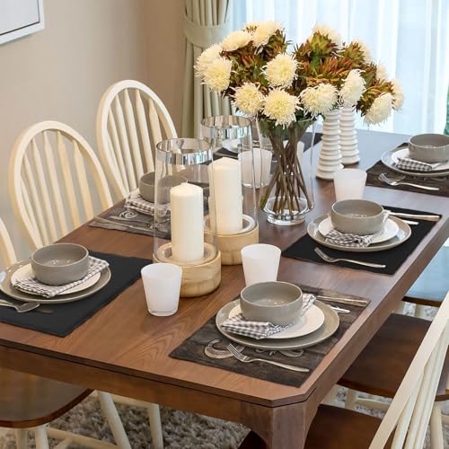 Coffee Place Mats Set of 4,Coffee Time Phrase with A Cup on A Wooden Grunge Background Kitchen Image Placemats for Dining Table 4 PCS, Cafe-1 - color: Cafe-1, size: 12"X18"|4 PCS