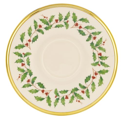 Lenox 146504040 Holiday Tea Saucer, Christmas Theme - style: Tea Saucer