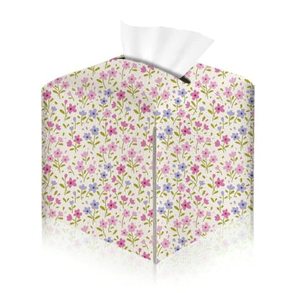 Floral Tissue Box Cover, Tissue Box Holder for Home, Office, 5x5IN - color: Flower 375
