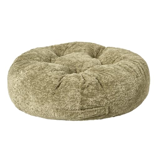 Floor Cushion Pillow, Portable Large | Meditation Adult Sitting Pillow with Handle for Tatami, Living Room & Yoga (1, Round, Green, 22 x 22 x 6 inches) - color: Round, Green