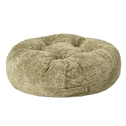 Floor Cushion Pillow, Portable Large | Meditation Adult Sitting Pillow with Handle for Tatami, Living Room & Yoga (1, Round, Green, 22 x 22 x 6 inches) - color: Round, Green