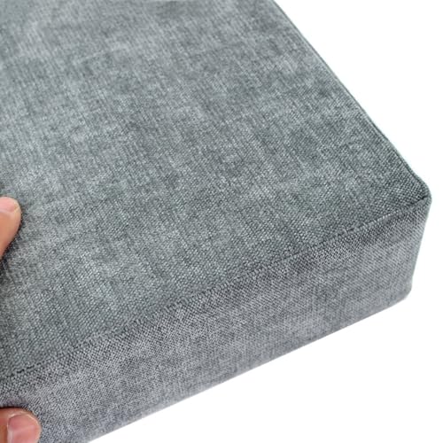 2cm Thick Bench Cushion For Indoor Outdoor Non-Slip Furniture Replacement Cushion Chenille Removable Cover With Zipper For Patio Garden Swing Porch Window Chair Furniture Cushion(Dark Gray,12 x 58") - color: Dark Gray, size: 12 x 58"