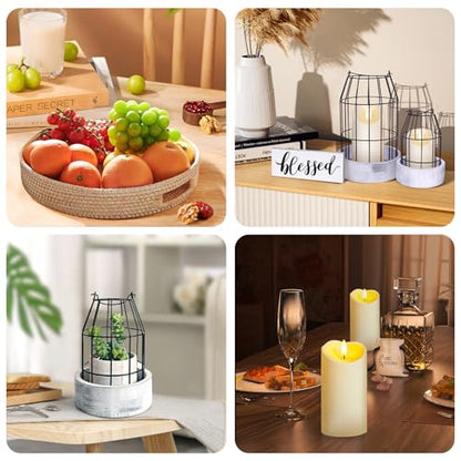 Rustic Farmhouse Decor Set of 7 - for Living Room Dining Table Centerpieces Fireplace Home Decoration- Modern Upscale Kitchen Counter Decor