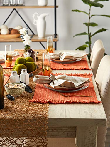 DII Variegated Tabletop Collection, Placemat Set 13x19, Spice, 6 Piece - color: Spice, size: 19" x 13" (Set of 6)