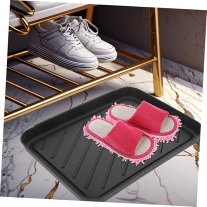 Alipis 2pcs Dog Mud Mats Multi-use Plastic Shoe Tray Entryway Boot Mat Antislip Design for Home