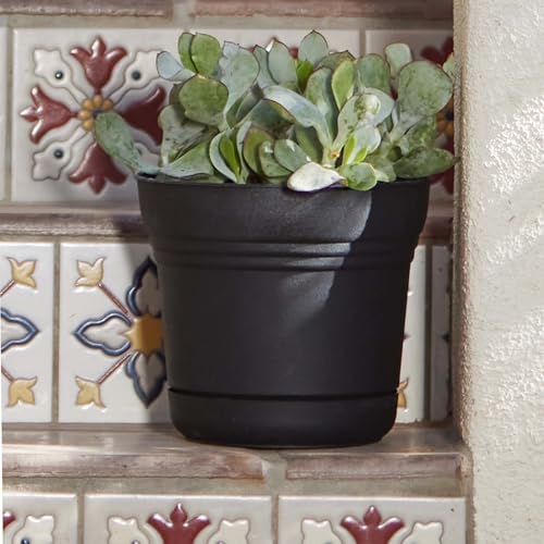 Bloem SP1000 10 in. Saturn Planter, Black - color: Multicoloured, size: 10"
