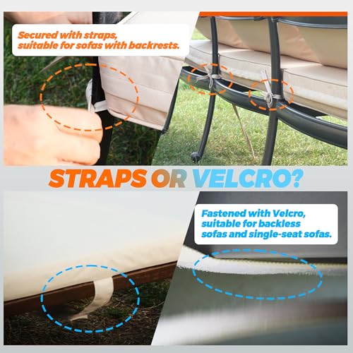 Custom Size Outdoor Bench Cushion with Sealed Stitching and Heat-Pressed Covering, 5000+ Water-Pressure Fabric, Patio Cushion, Swing Cushion, Double Piping Waterproof Cushion - color: Waterproof