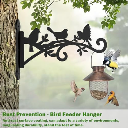 2Pcs-9in Hanging Plant Hanger Outdoor Heavy Duty Plant Bracket Wall Hooks | Metal Plant Bracket Hook for Outdoor or Indoor Hanging Flower Baskets Lantern Laser Cutting Technology. One-Piece Molding - size: 9 Inch, style: Bird Shaped-2pack